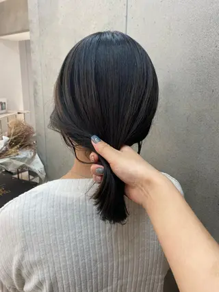 ミディアム カラー 艶髪/ショート/ ボブ/なつきのヘアスタイル