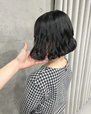 ショート パーマ ボブパーマコテ巻き風 パーマNo1深江秀平のヘアスタイル