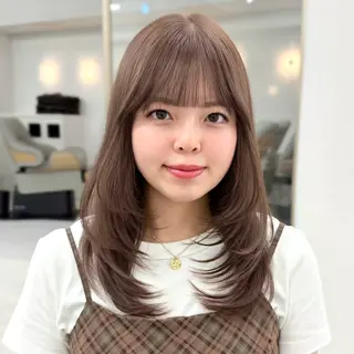 ロング カラー mei / レイヤー 顔まわり 🤍のヘアスタイル