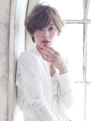 ショート カラー パーマ ✨ハイクオリティ✨ 山本香也のヘアスタイル