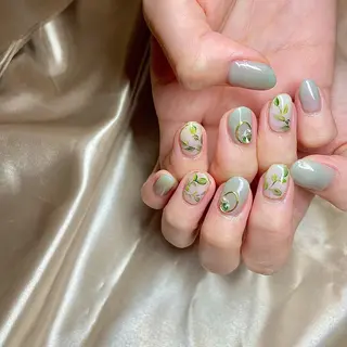 ショート カラー パーマ ヘアアレンジ メンズ キッズ ネイル マツエク・マツパ el. by Aoのネイルデザイン