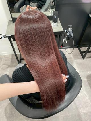 カラー 中×韓mix🥀秋色 ワンホンヘア🤍のヘアスタイル