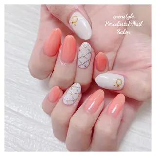ミディアム ネイル 🐾enen style 🐾のネイルデザイン