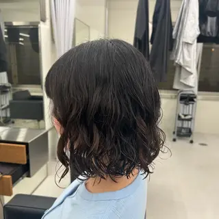 ミディアム パーマ レディース/ボブ パーマ/ 田中育斗のヘアスタイル
