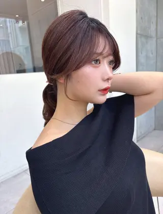 ミディアム 福岡縮毛矯正✨️ ストレート 向井和輝のヘアスタイル