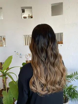 ロング カラー 🌸小掛🌸 豊橋外国人風カラーのヘアスタイル