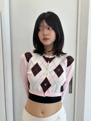 ミディアム カラー レイヤーカット🎀 kanaのヘアスタイル