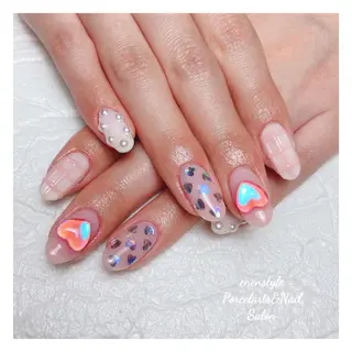 ミディアム ネイル 🐾enen style 🐾のネイルデザイン