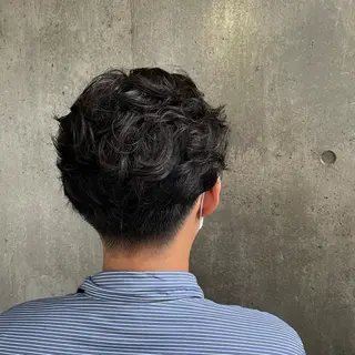 パーマ メンズ もりたみかこ 美容師お休み中のヘアスタイル