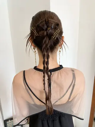 ヘアアレンジ まつ あみのヘアスタイル