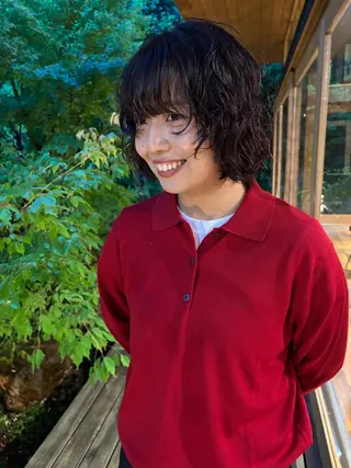ミディアム パーマ 柏葉 南斗のヘアスタイル