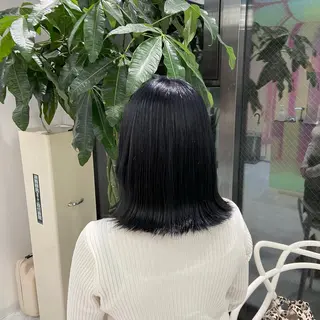 ミディアム カラー パーマ ヘアアレンジ 透明感ブリーチカラー 🌈TOMOHIROのヘアスタイル