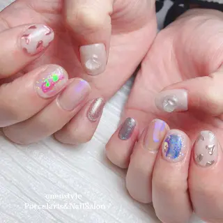 ミディアム ネイル 🐾enen style 🐾のネイルデザイン