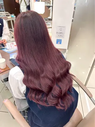 ロング カラー 羽エクステ/シール エクステ/横浜駅5分のヘアスタイル