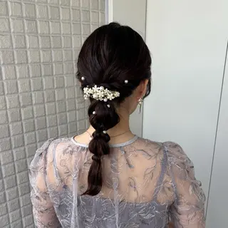 ヘアアレンジ 銀座：似合わせカラー オリーブ🫒アレンジのヘアスタイル