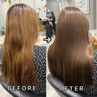 ロング カラー 巻ける髪質改善🫧ハ イライト/永田汰伊智のヘアスタイル