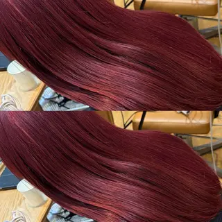 セミロング カラー 👑髪質改善Wカラー 👑アユカのヘアスタイル