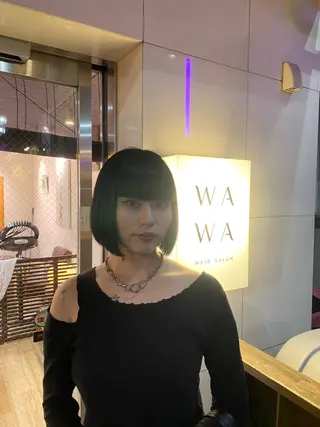 ショート 艶カラー、パーマ 祥一朗 WAWAのヘアスタイル