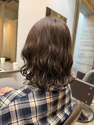 ミディアム 🌿朝5分でお洒落 パーマスタイル🌿のヘアスタイル
