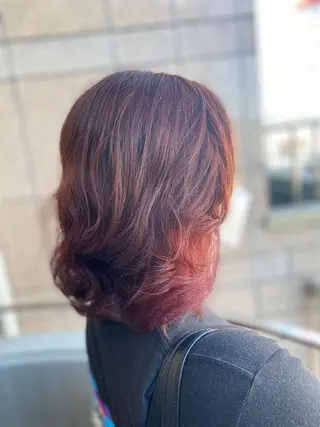 セミロング カラー ヨシダ フミノリのヘアスタイル