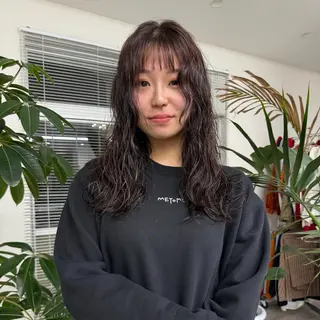 ロング パーマ カットモデル yumekaのヘアスタイル
