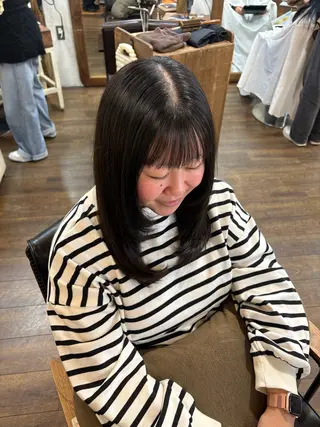 セミロング カラー 元山 透明感艶カラー 🌻レイヤーカットのヘアスタイル
