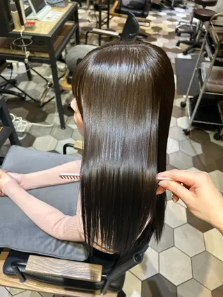 ロング カラー ninaアイドル前髪 ×透明感🎀のヘアスタイル