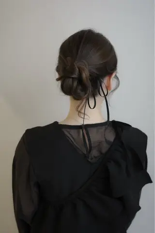 セミロング カラー ヘアアレンジ hiide sisiのヘアスタイル