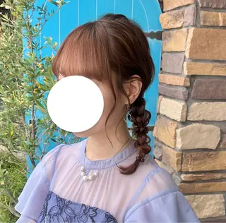 ミディアム ヘアアレンジ 伊藤 玲衣のヘアスタイル