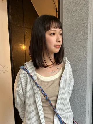 ミディアム カラー ブラウンカラー 🦔🪷なりたりみのヘアスタイル