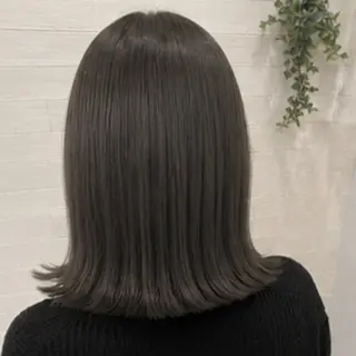 ミディアム カラー 透明感カラー×美眉 🎀大西みゆう🎀のヘアスタイル