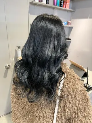 セミロング カラー パーマ ヘアアレンジ メンズ キッズ ネイル マツエク・マツパ アイブロウ 上品＆韓国風 🥀海心🥀のヘアスタイル