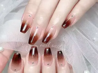 ネイル エツメ💅 長さ出し🎀デザインのネイルデザイン