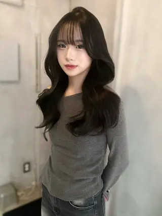 ロング カラー 上野/韓国hair 🤍MOEKA🤍のヘアスタイル