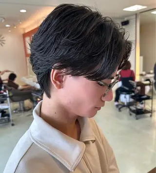 ショート パーマ メンズ 三宅 壱輝のヘアスタイル