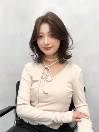 セミロング 暖色/グレージュ 髪質改善SOMAのヘアスタイル
