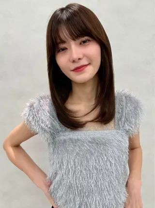 セミロング カラー 🇰🇷韓国ヘア★ 副店長.쿠리타⭐︎のヘアスタイル