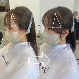 ミディアム カラー ヘアアレンジ 天神レイヤーカット No.1💖マユカのヘアスタイル