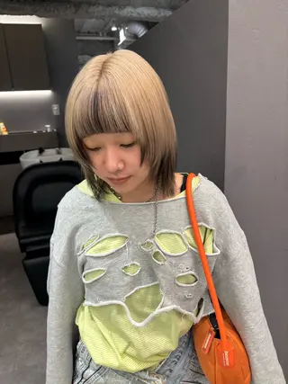ミディアム カラー デザインカラー /rioのヘアスタイル