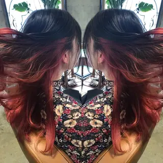 ミディアム カラー パーマ ヘアアレンジ メンズ キッズ ネイル マツエク・マツパ サロンドミルク 渋谷高比良のヘアスタイル
