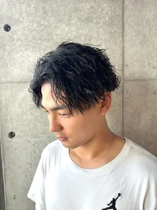 パーマ メンズ 梅田中崎町メンズ 美容師ユースケのヘアスタイル