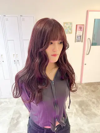 ロング カラー 🎀ピンクベージュ/ 梅田/茶屋町🎀のヘアスタイル