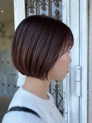 ショート ストレート/レイヤー カットyuseiのヘアスタイル