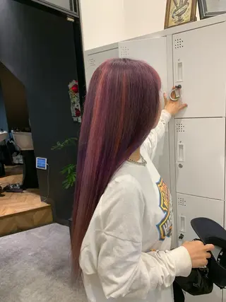 ロング カラー AMI🎀韓国ヘア 透明感カラーのヘアスタイル