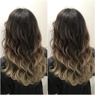ロング カラー 全席個室 暖色カラー Zina松園優香🌸のヘアスタイル
