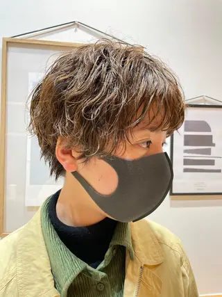 ショート パーマ ARMONY秋山輝也 コテ巻き風パーマ特化のヘアスタイル