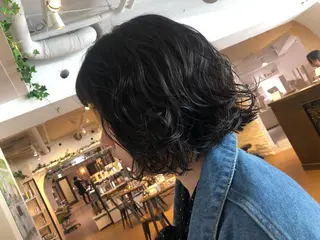 ショート パーマ 坂上 里果のヘアスタイル