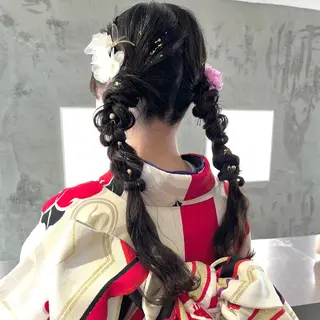 ロング ヘアアレンジ 透明感カラー/ 髪質改善/レイヤーのヘアスタイル