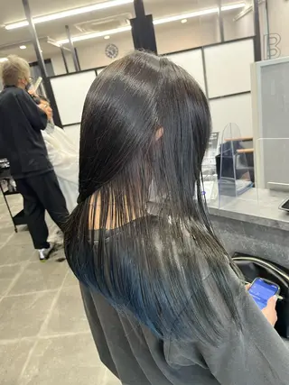 セミロング 菊地 旬のヘアスタイル