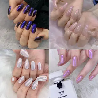 ネイル 渋谷／チップ長さ出し 👑アプレgel-xのネイルデザイン